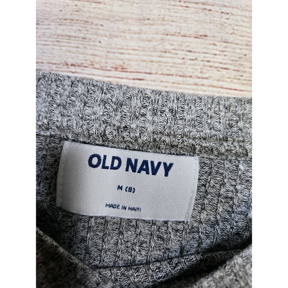 Old Navy Kid Girl Ribbed Knit Soft Spun Knit Gray Long‎ Sleeve Top Size Medium 8 - Picture 2 of 8